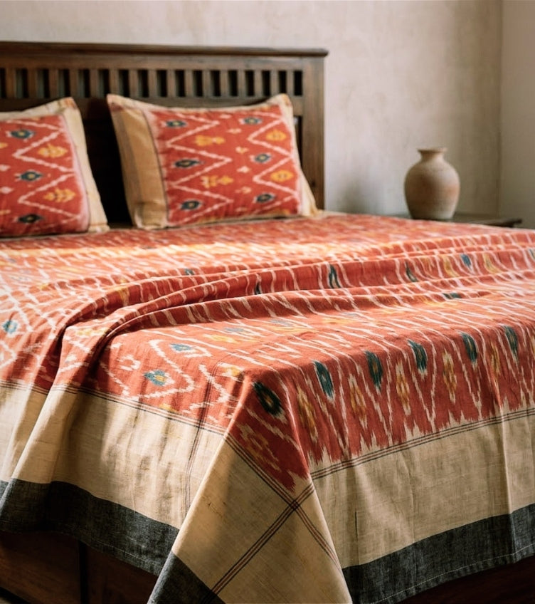 Pochampally Ikat Bedcovers