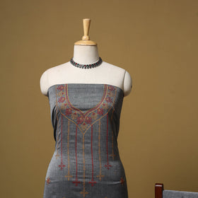 Ilkal kasuti embroidery cotton 3pc unstitched dress