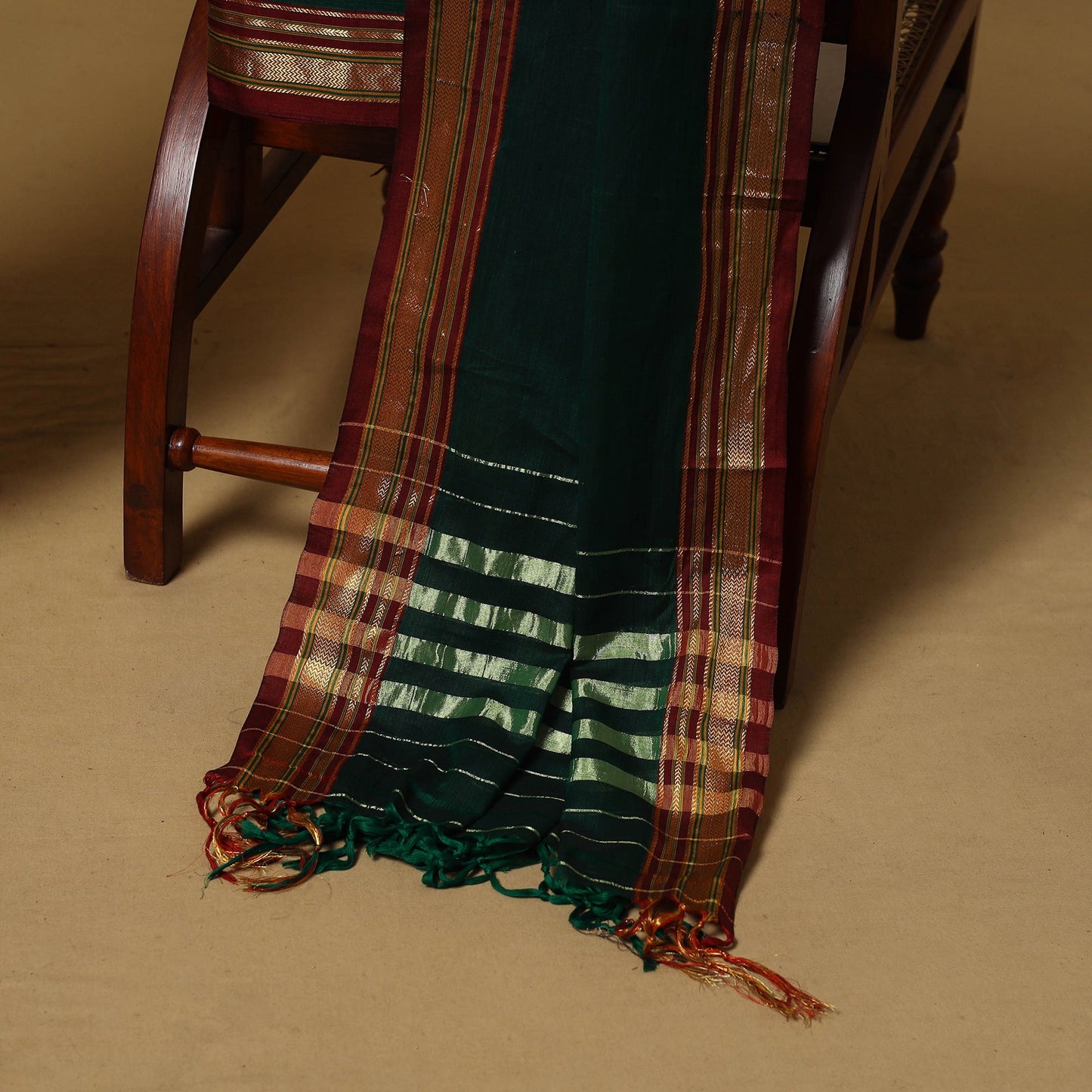 Ilkal kasuti embroidery cotton 3pc unstitched dress