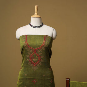 Ilkal kasuti embroidery cotton 3pc unstitched dress