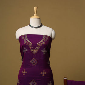 Ilkal kasuti embroidery cotton 3pc unstitched dress