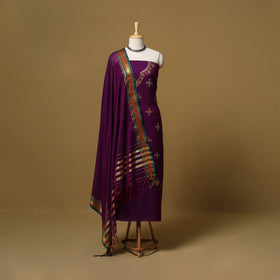 Ilkal kasuti embroidery cotton 3pc unstitched dress