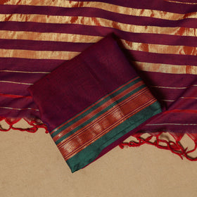 Ilkal kasuti embroidery cotton 3pc unstitched dress