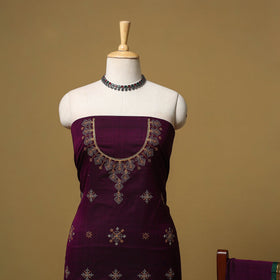 Ilkal kasuti embroidery cotton 3pc unstitched dress