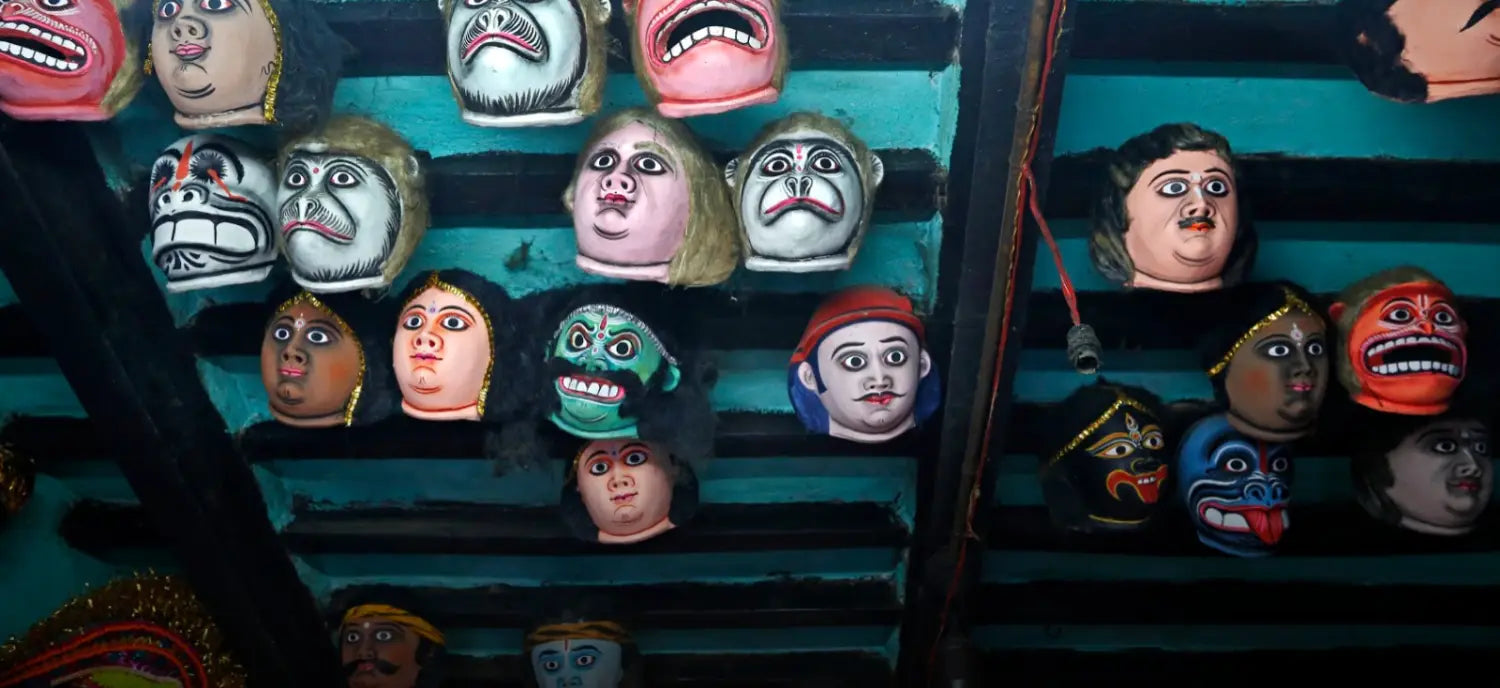 The many faces of purulia masks