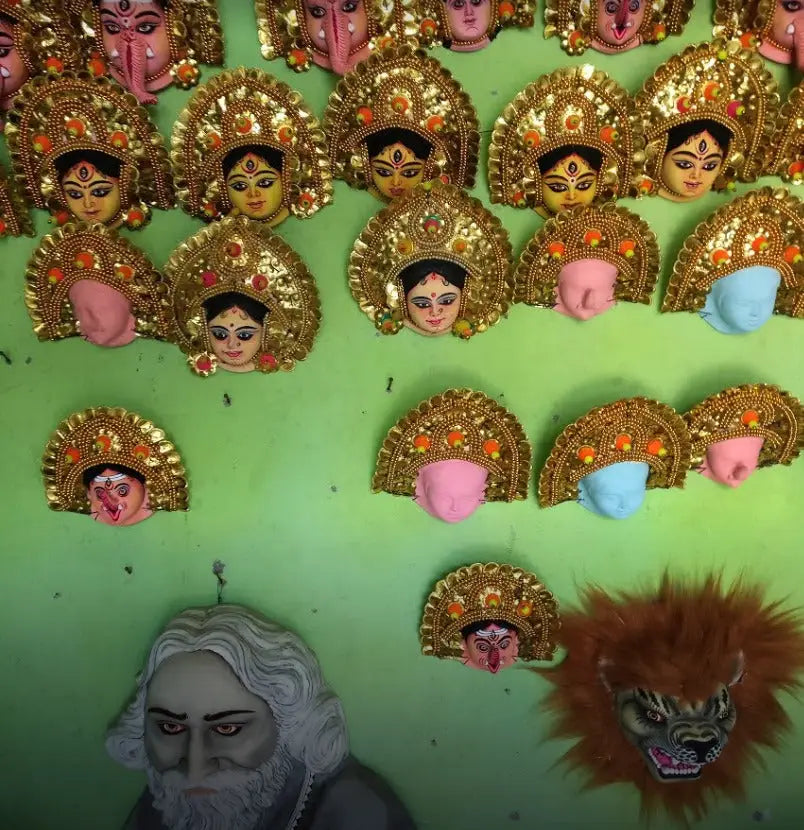 The many faces of purulia masks