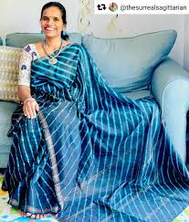 Maheshwari silk Leheriya saree