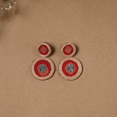 Inaya jute fabart handmade earrings - handcrafted