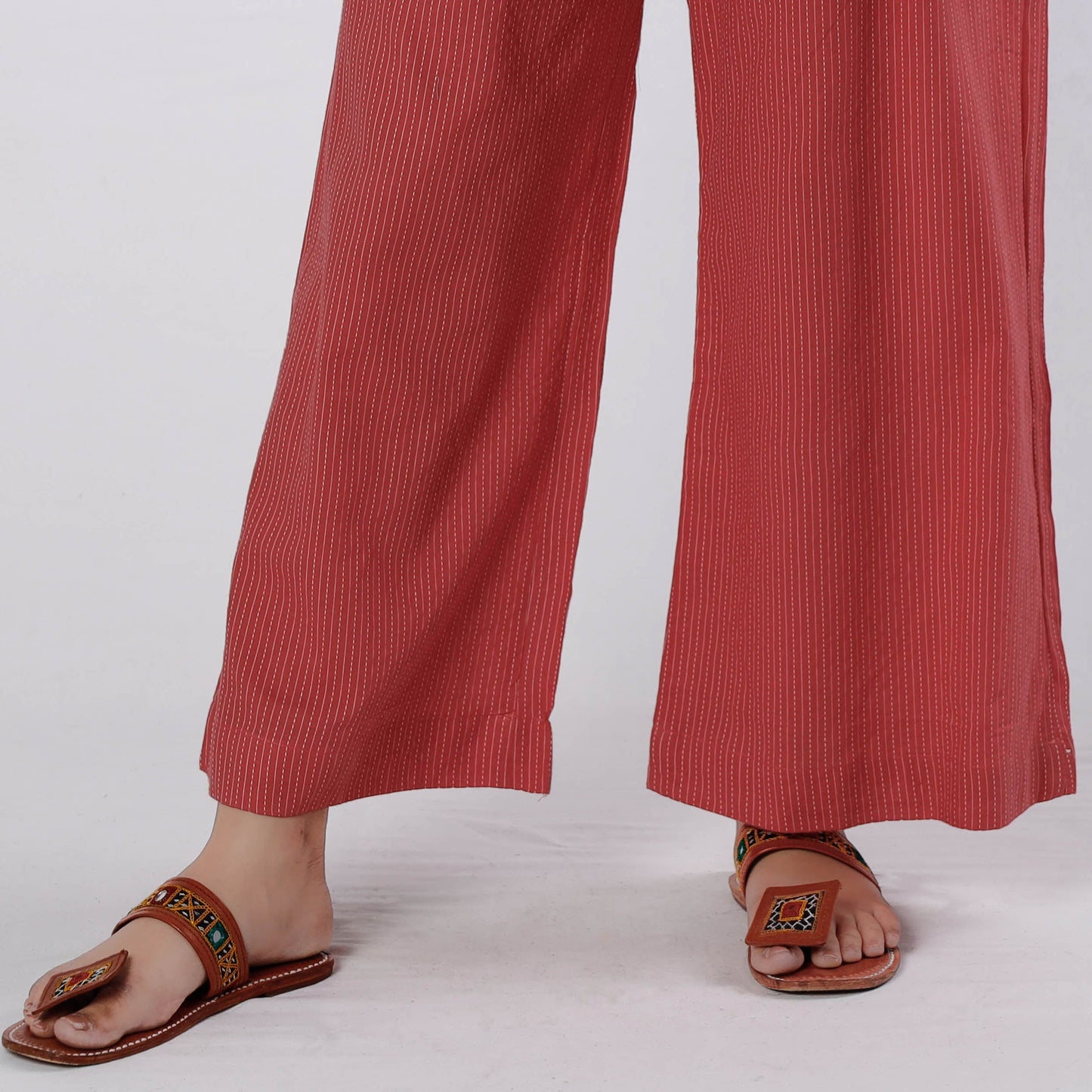  Running Stitch Cotton Palazzo by iTokri Casuals 