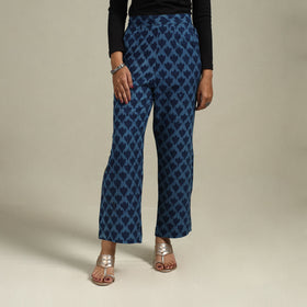 Indigo bagru block print cotton elasticated palazzo 44 - s