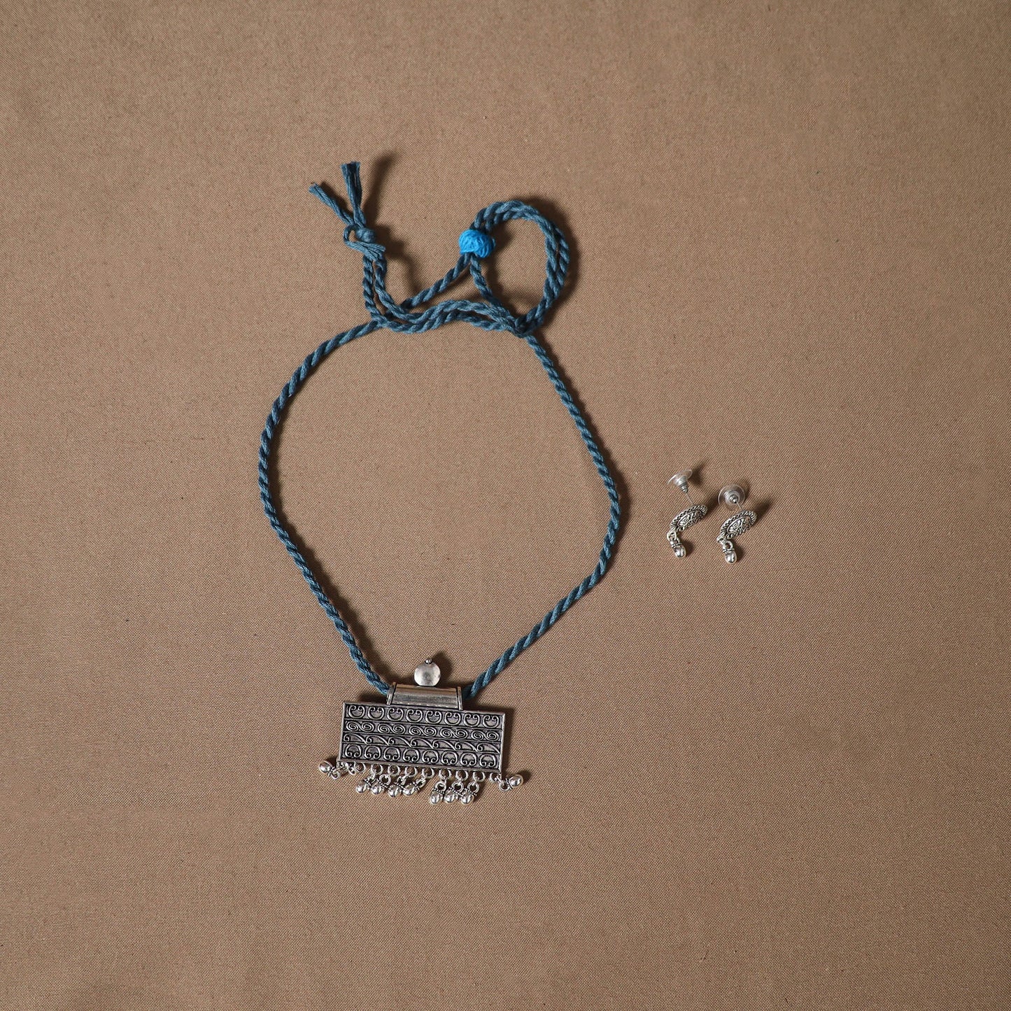 Indigo bagru hand block print cotton 2pc unstitched dress