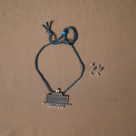 Indigo bagru hand block print cotton 2pc unstitched dress