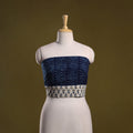 Indigo block print cotton bagru blouse piece 71