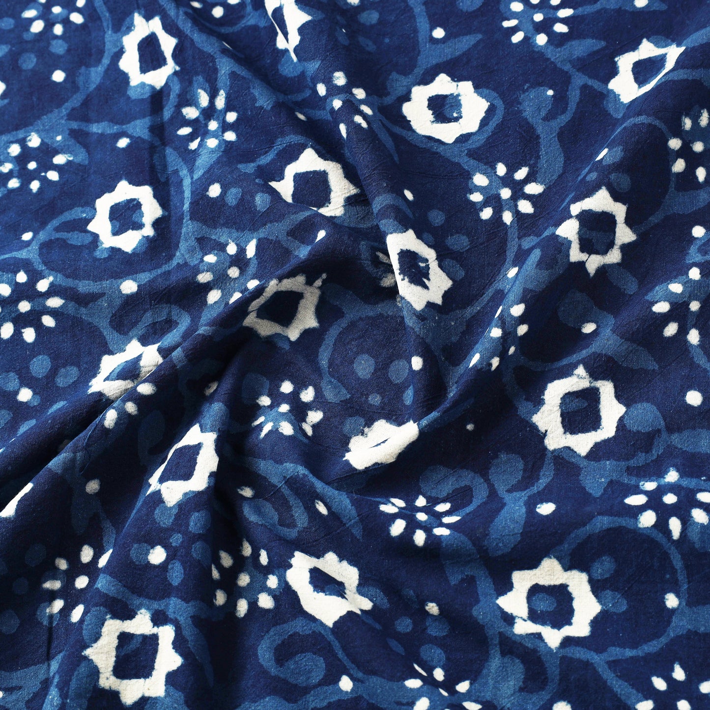  Indigo Hand Block Printed Cotton Fabric 