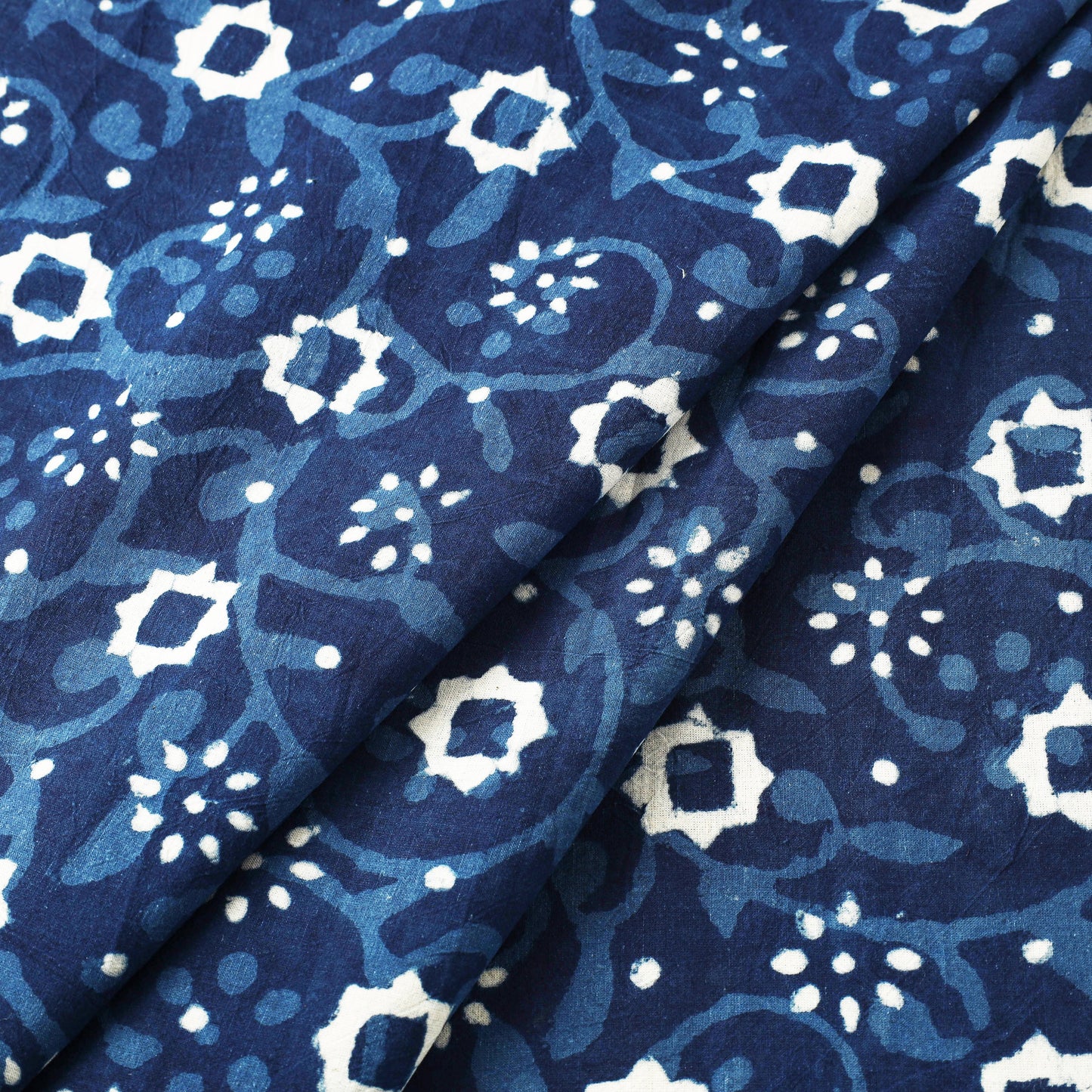  Indigo Hand Block Printed Cotton Fabric 