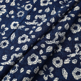 Indigo hand printed cotton fabric - handcrafted