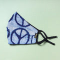  Indigo Block Printed Cotton 3 Layer Snug Fit Face Cover 