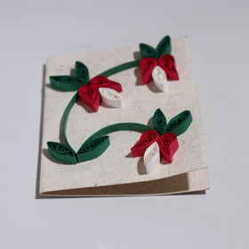  Intricate Flower Art Handmade Paper Greeting Card
