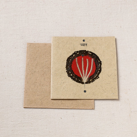  Flower Art Handmade Paper Greeting Card 