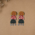Ishika ghungroo work fabart handmade earrings - handcrafted