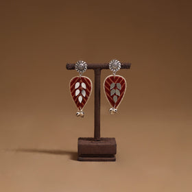 Ishita mirror & ghungroo work gs fabart handmade earrings