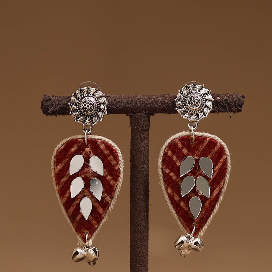 Ishita mirror & ghungroo work gs fabart handmade earrings