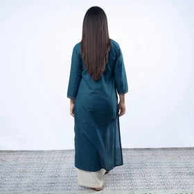 iTokri Casuals - Hand Embroidered Cotton Long Kurta 