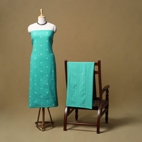 Jacquard cotton 2pc unstitched dress material 03