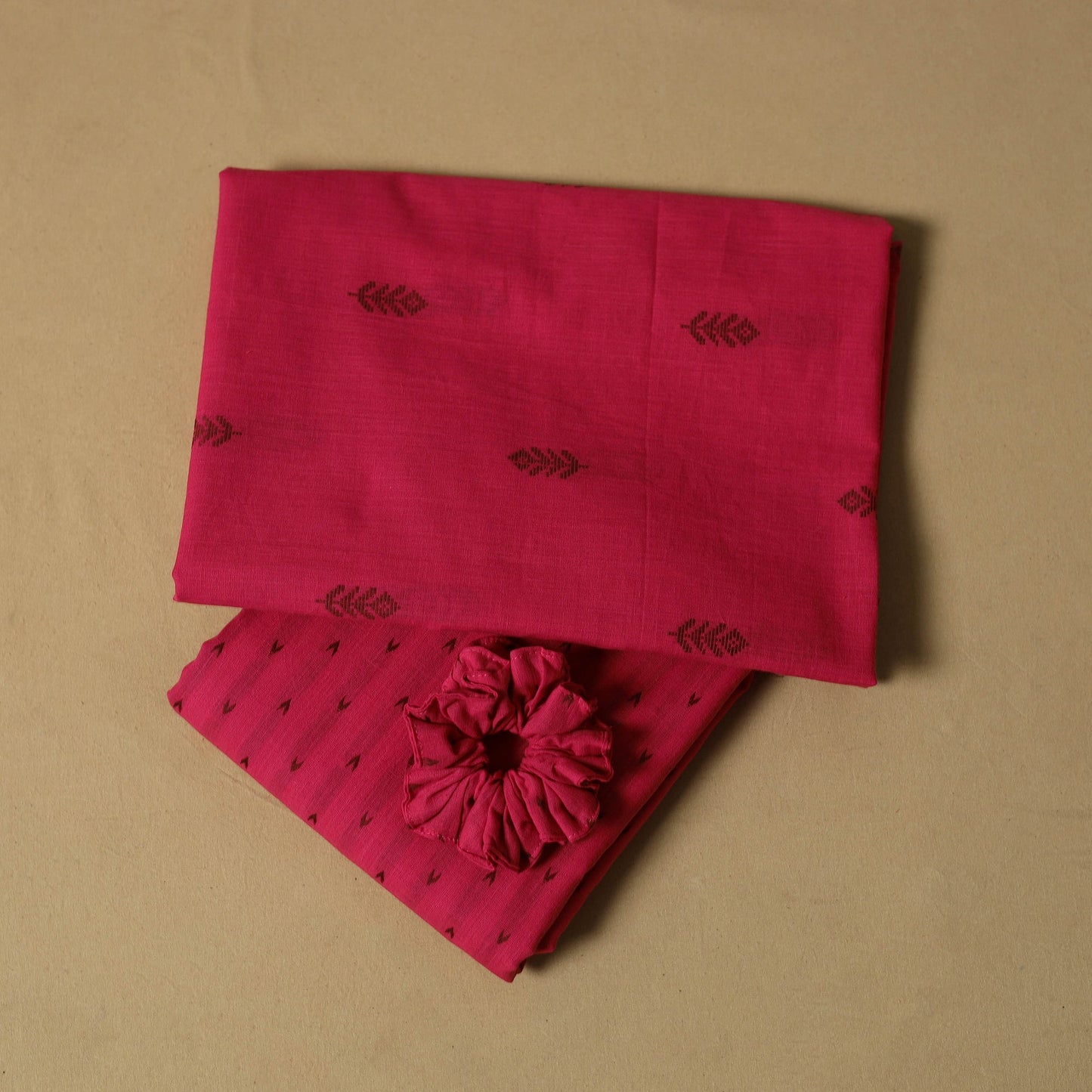 Jacquard cotton 2pc unstitched dress material 05