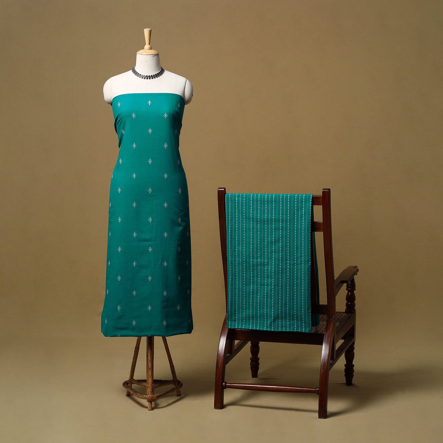 Jacquard cotton 2pc unstitched dress material 10