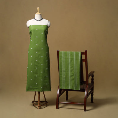 Jacquard cotton 2pc unstitched dress material 11