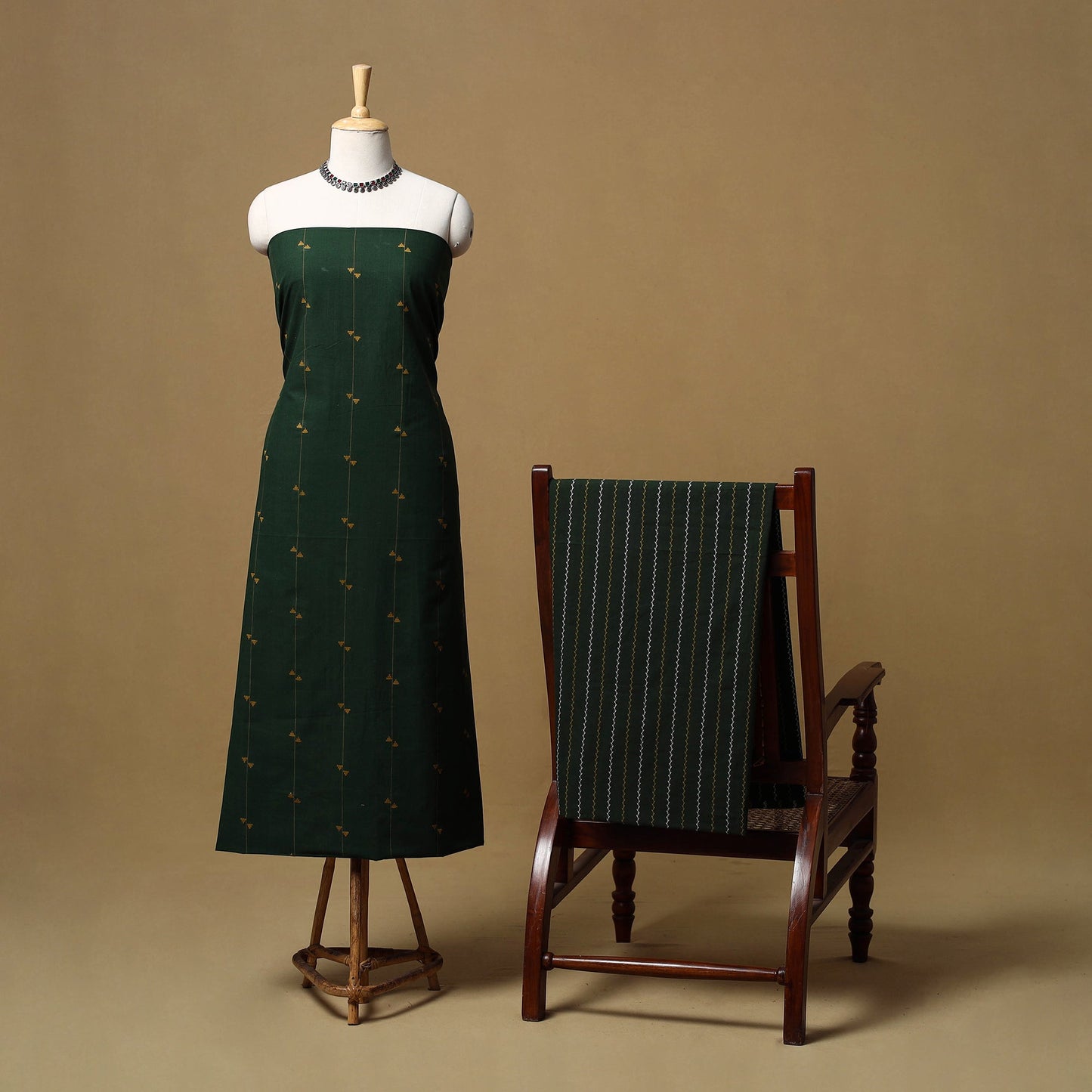 Jacquard cotton 2pc unstitched dress material 14