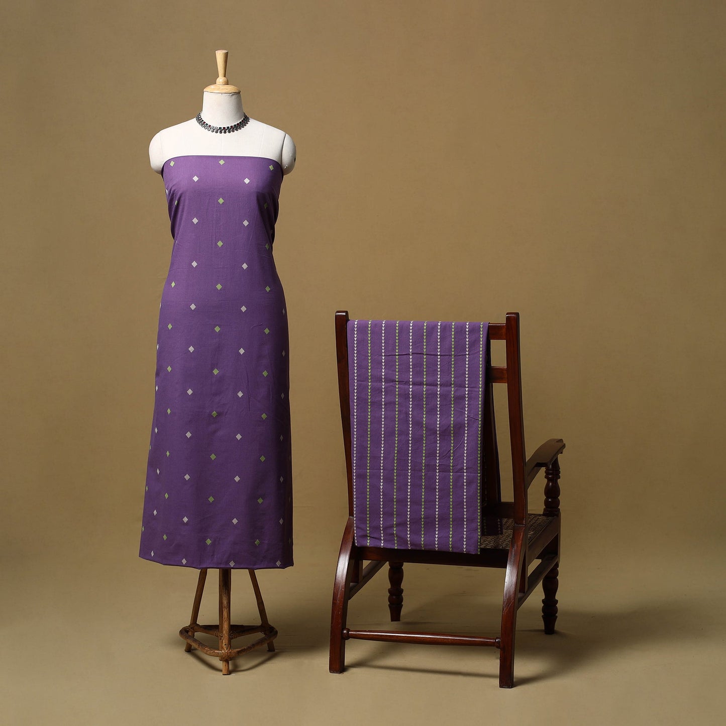 Jacquard cotton 2pc unstitched dress material 16