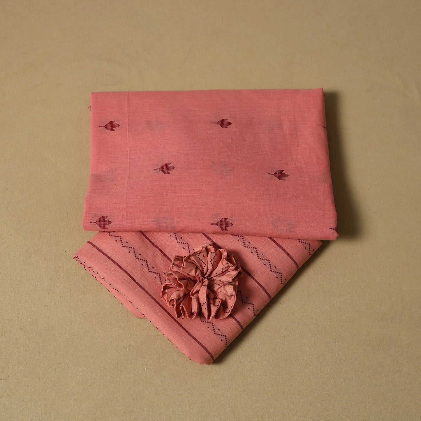 Jacquard cotton 2pc unstitched dress material 17