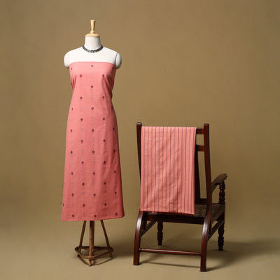 Jacquard cotton 2pc unstitched dress material 17