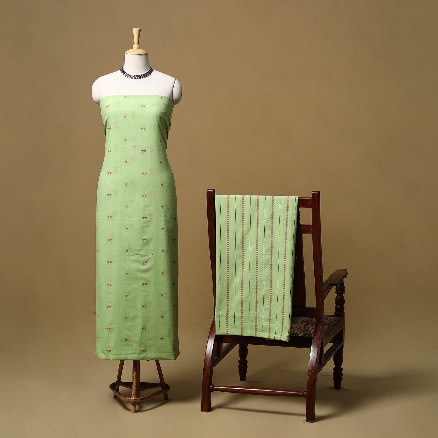 Jacquard cotton 2pc unstitched dress material 18