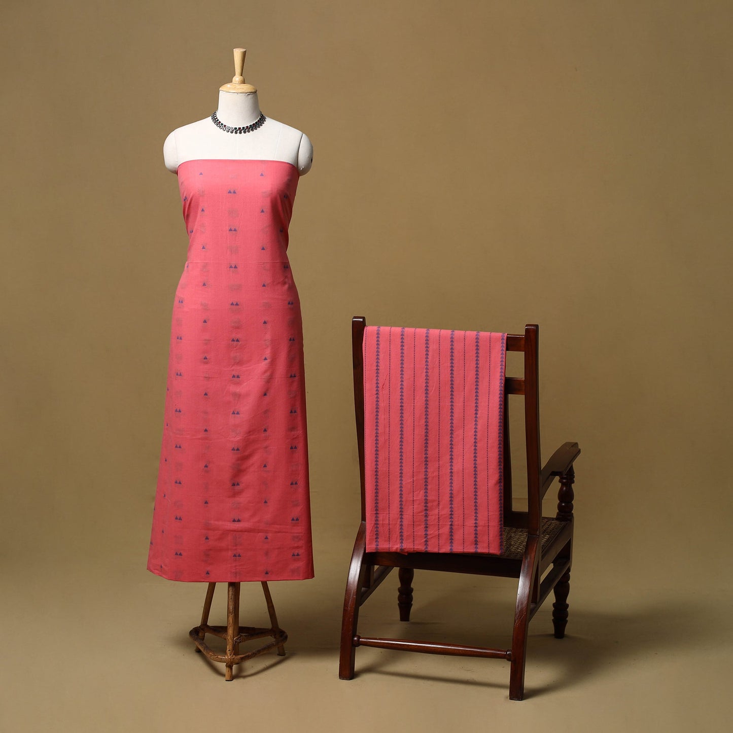 Jacquard cotton 2pc unstitched dress material 19