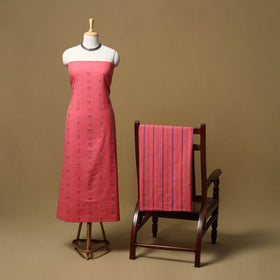 Jacquard cotton 2pc unstitched dress material 19