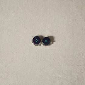 Jacquard cotton 2pc unstitched dress material with earrings