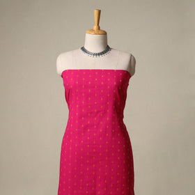 Jacquard cotton 2pc unstitched dress material with earrings