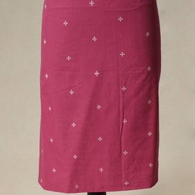 Jacquard cotton 2pc unstitched dress material with earrings