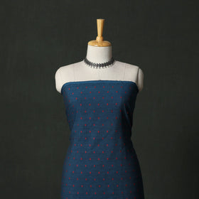 Jacquard cotton 2pc unstitched dress material with earrings