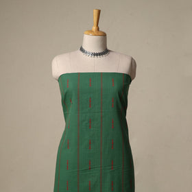 Jacquard cotton 2pc unstitched dress material with earrings