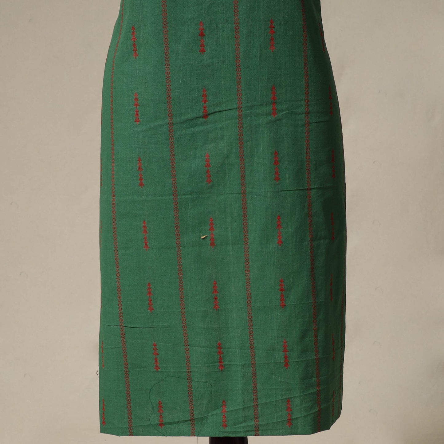 Jacquard cotton 2pc unstitched dress material with earrings