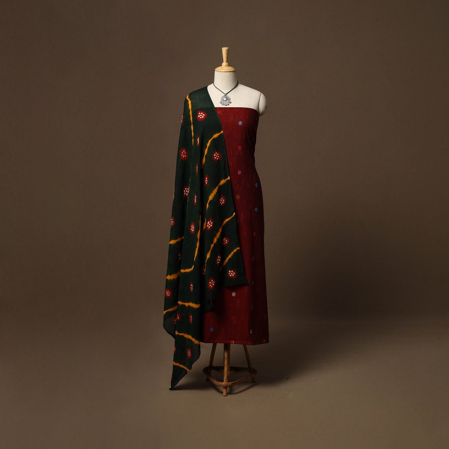 Jacquard cotton 2pc unstitched dress material