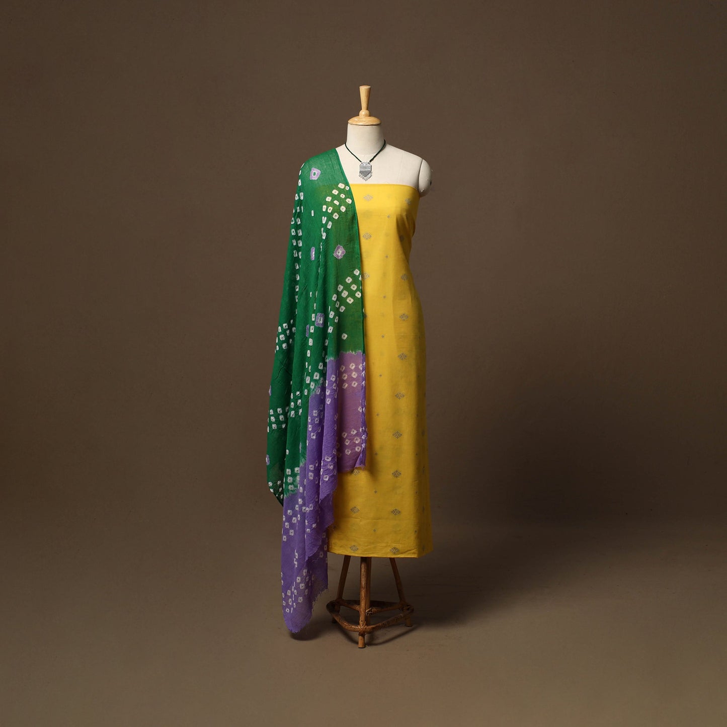 Jacquard cotton 2pc unstitched dress material