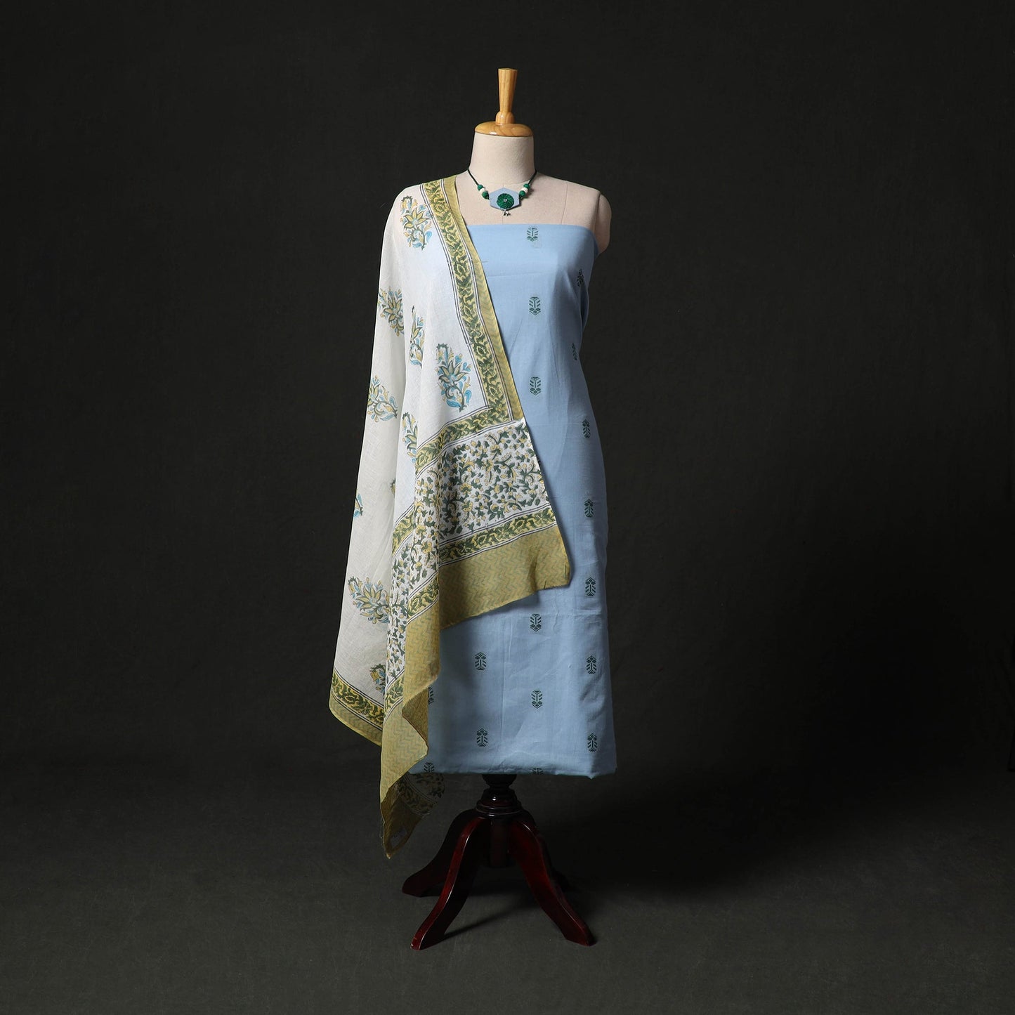 Jacquard cotton 2pc unstitched dress material