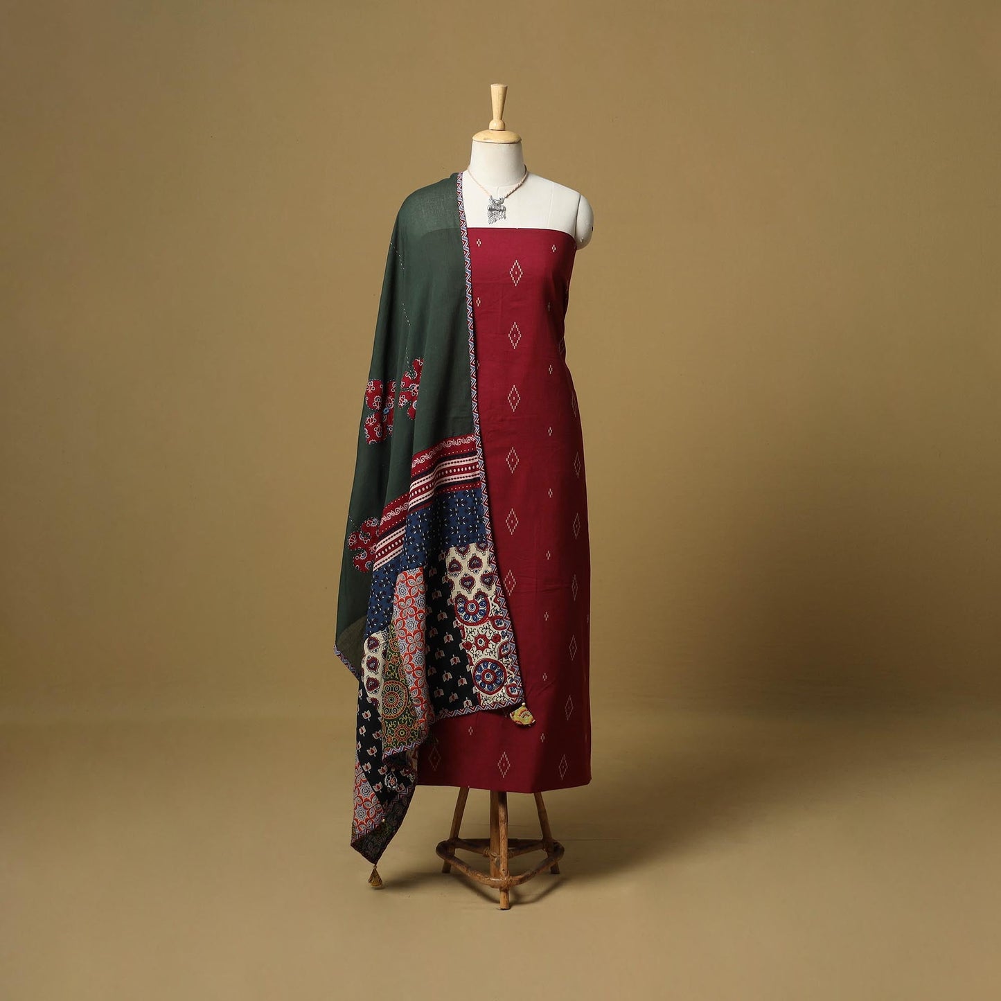 Jacquard cotton 2pc unstitched dress material