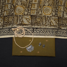 Jacquard cotton 2pc unstitched dress material