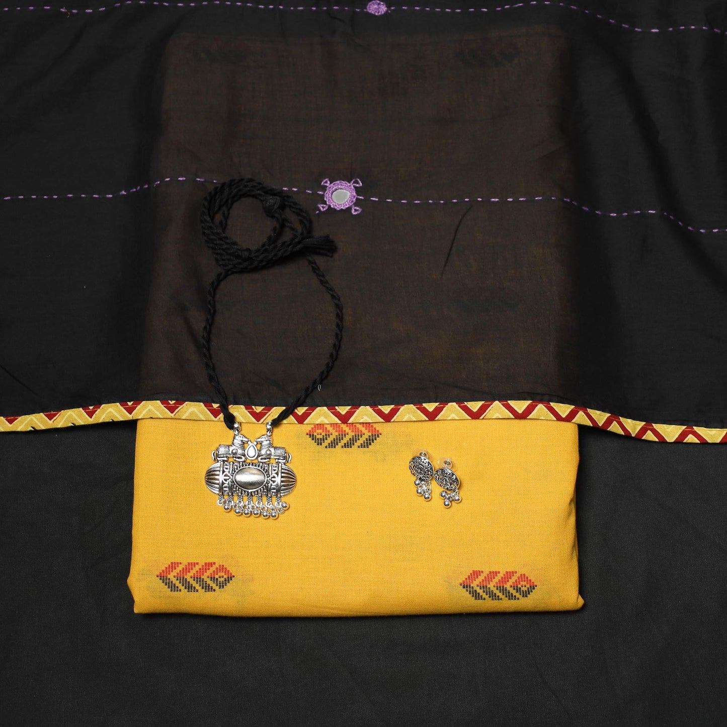 Jacquard cotton 2pc unstitched dress material